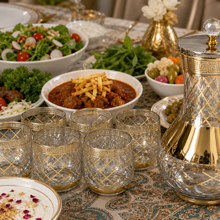 جک گیلاس آب‌خوری طلایی